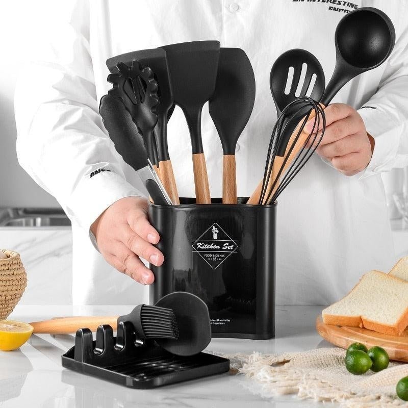 Kit Utensílios de Cozinha Best Chef - 12 Peças